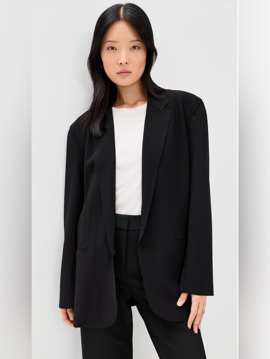 Norma Kamali Jackets & Blazers - NORMA KAMALI Women’s Blazer Black Boyfriend Cut Jacket - Size 10 Career